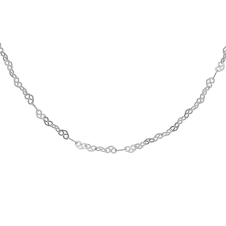 Sterling Silver 3.5mm Heart Link Chain 30 Inch