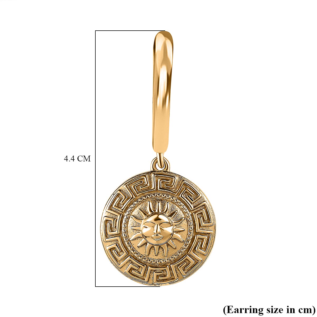 Vermeil YG Sterling Silver Dangling Earring,  Silver Wt. 9 Gms