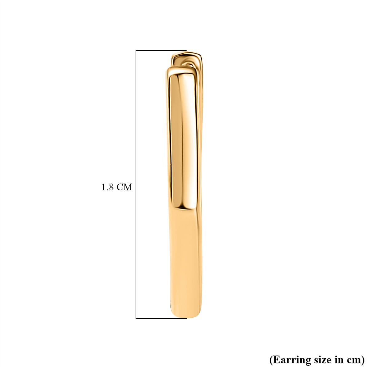 18K Vermeil YG Sterling Silver Hexagon Hoop Earrings