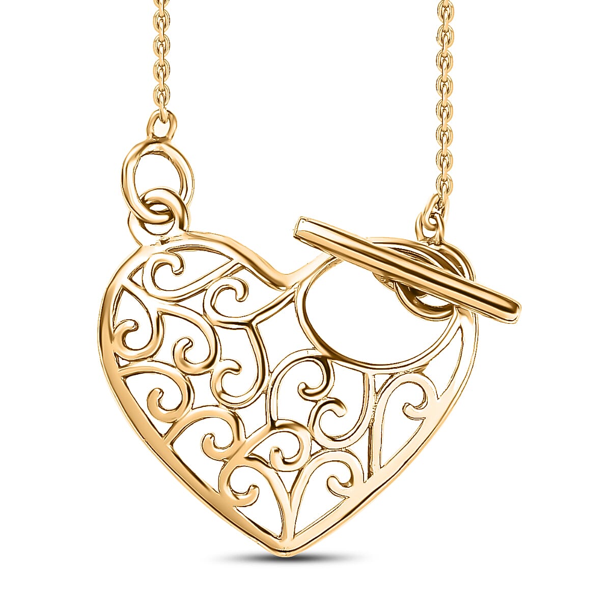 Vermeil YG Sterling Silver Fancy Necklace (Size - 20),  Silver Wt. 8 Gms