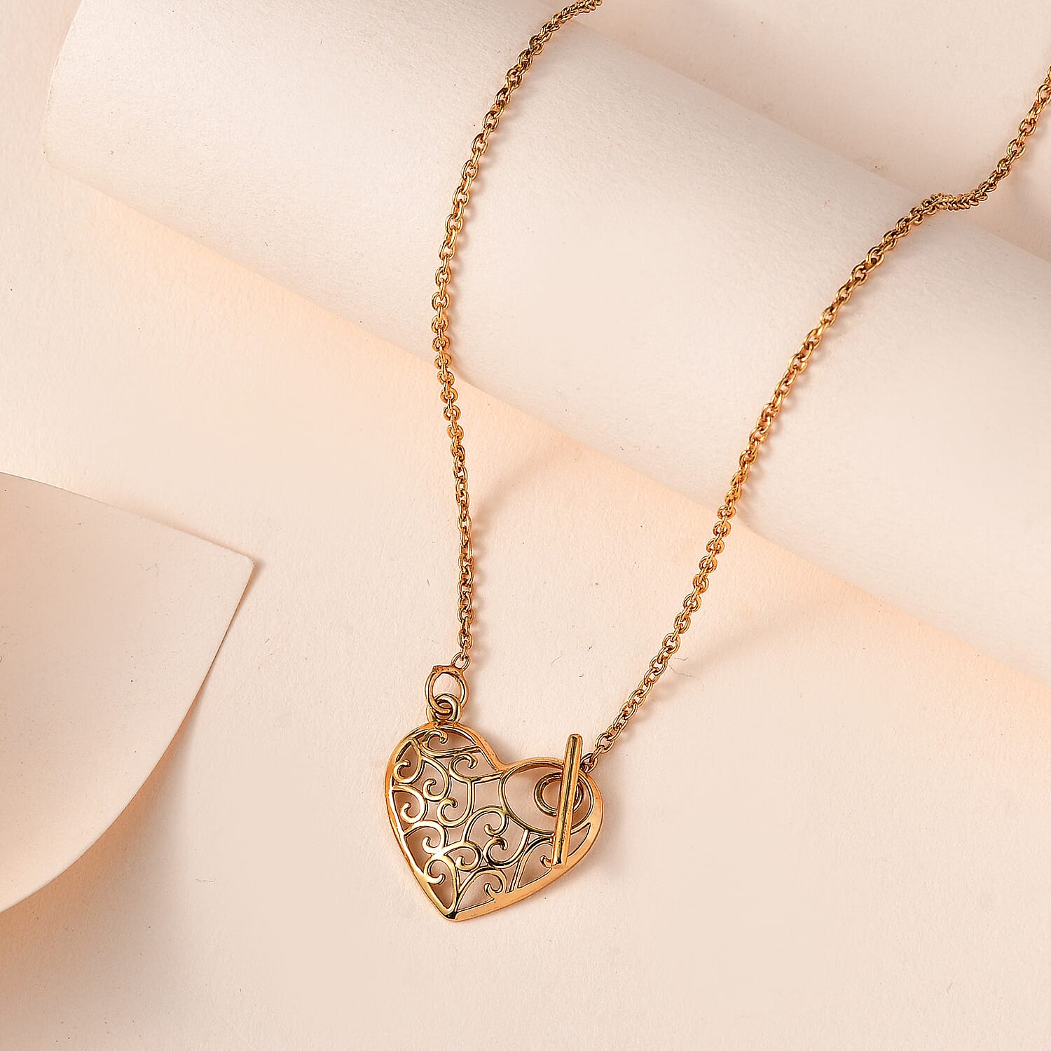 Vermeil YG Sterling Silver Fancy Necklace (Size - 20),  Silver Wt. 8 Gms