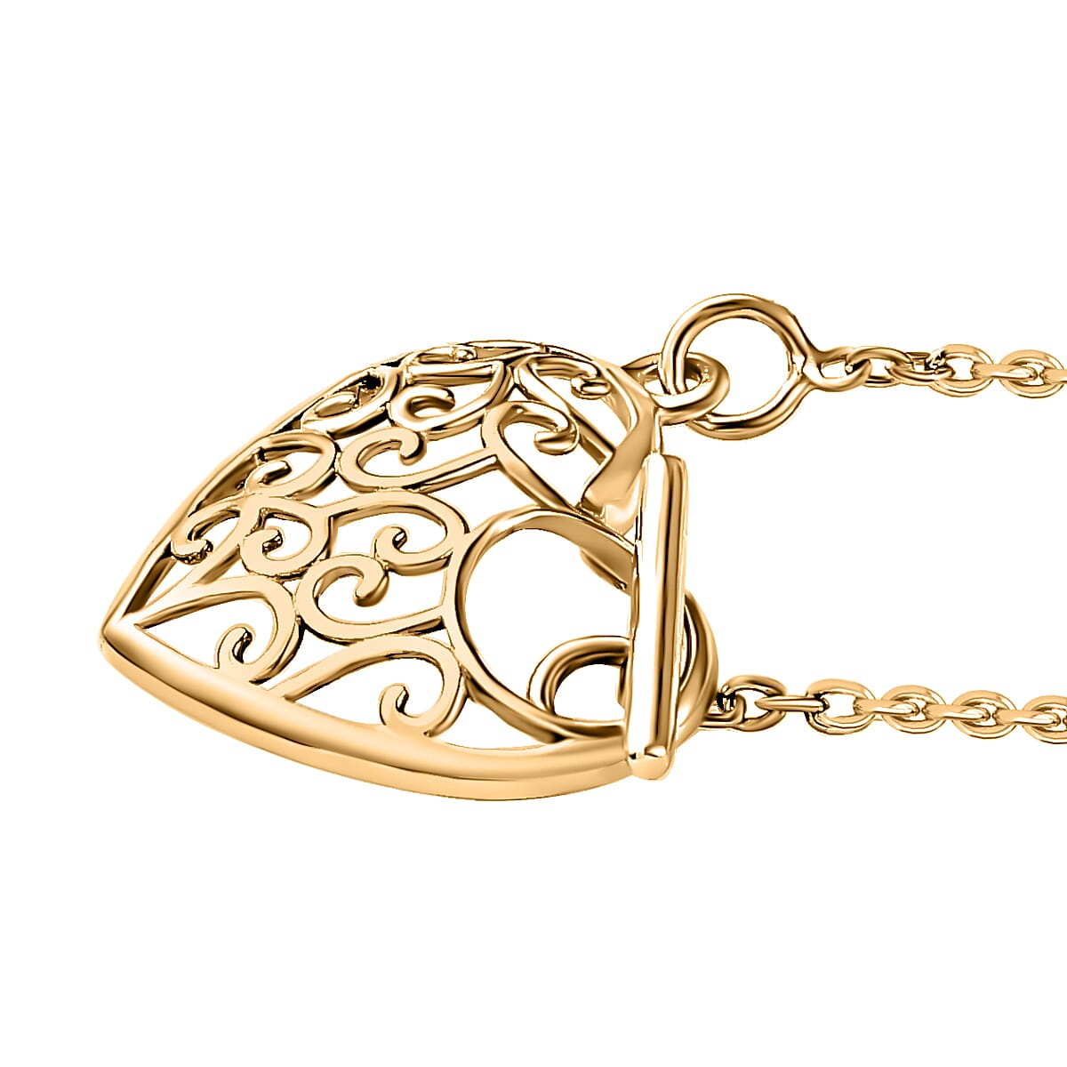 Vermeil YG Sterling Silver Fancy Necklace (Size - 20),  Silver Wt. 8 Gms