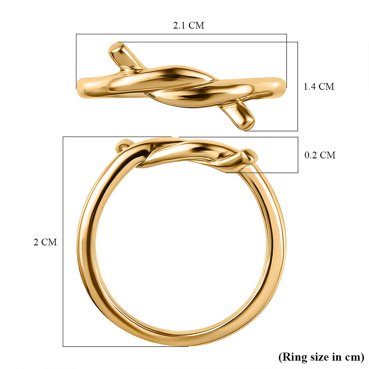 Vermeil YG Sterling Silver Bypass Ring