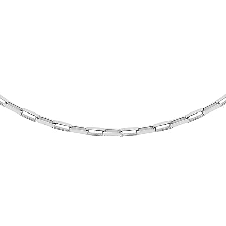 Sterling Silver Square Paperclip Chain 16 Inch