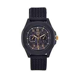 STRADA Japanese Movement Red Analog Watch With Leather Strap and Buckle Fastening