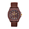 STRADA Japanese Movement Brown Analog Watch With Leather Strap and Buckle Fastening