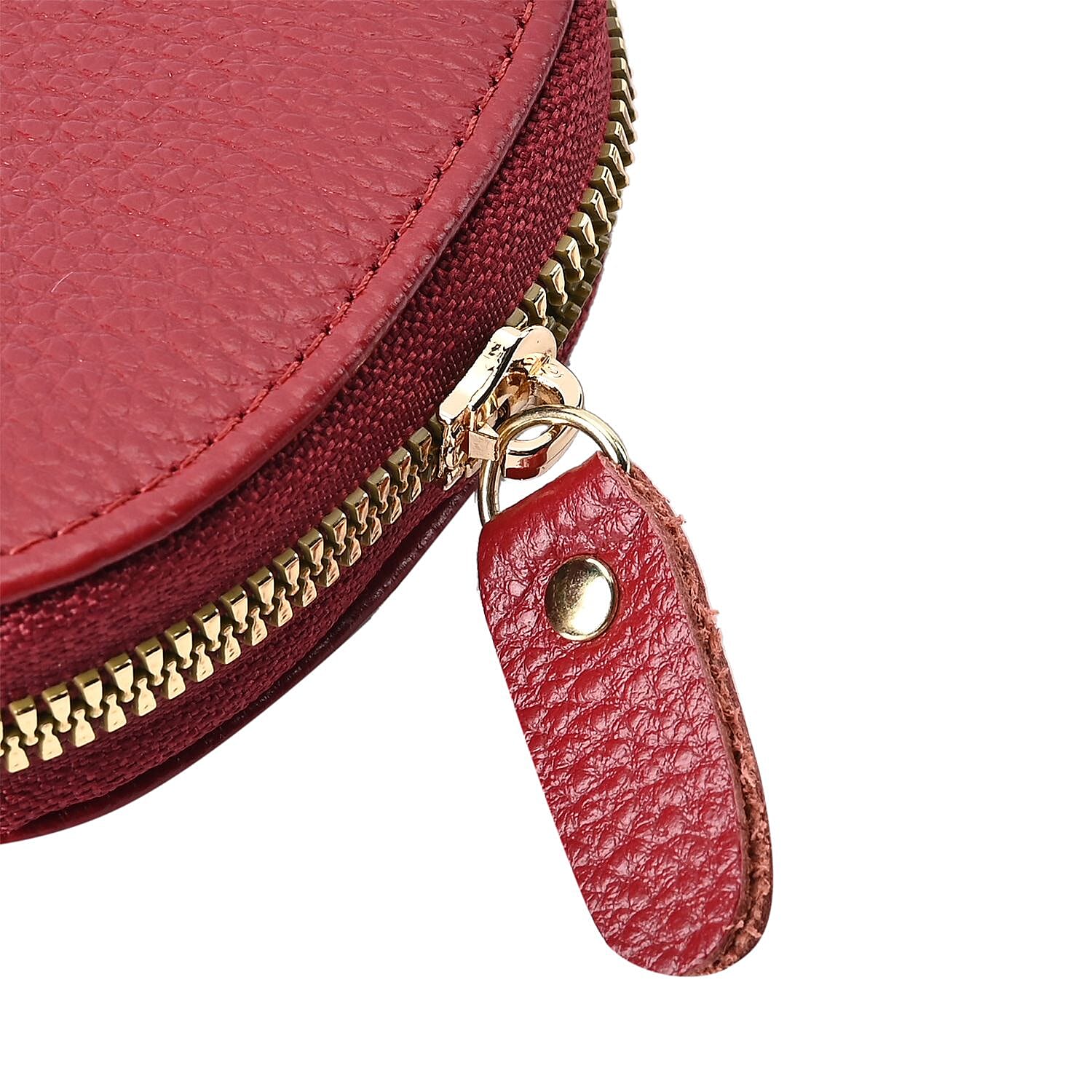 Set of 2 Genuine Leather Card Wallet with RFID Blocking & 10 Card Slots - Burgundy & Black