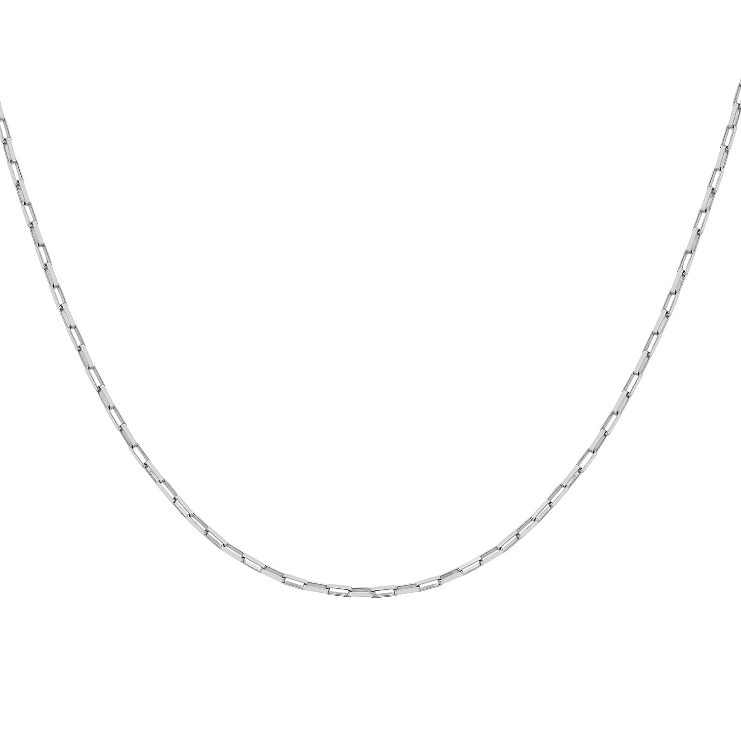 Square Paper Sterling Silver Chain (Size - 24)