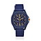 STRADA Japanese Movement Blue Analog Watch With Leather Strap and Buckle Fastening