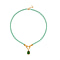 Designer Close Out- Sleeping Beauty Colour Howlite & Blue Shell Pearl Necklace (Size - 24) in Yellow Gold Tone