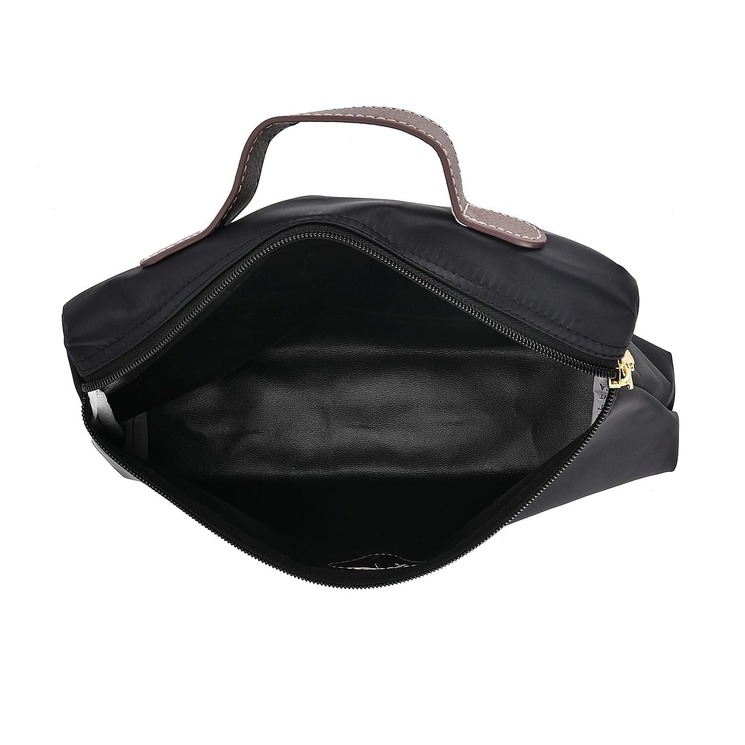 Set of 4 - Tote & Cosmetic Bag with Exterior Zipped Pocket & Handle Drop - Black