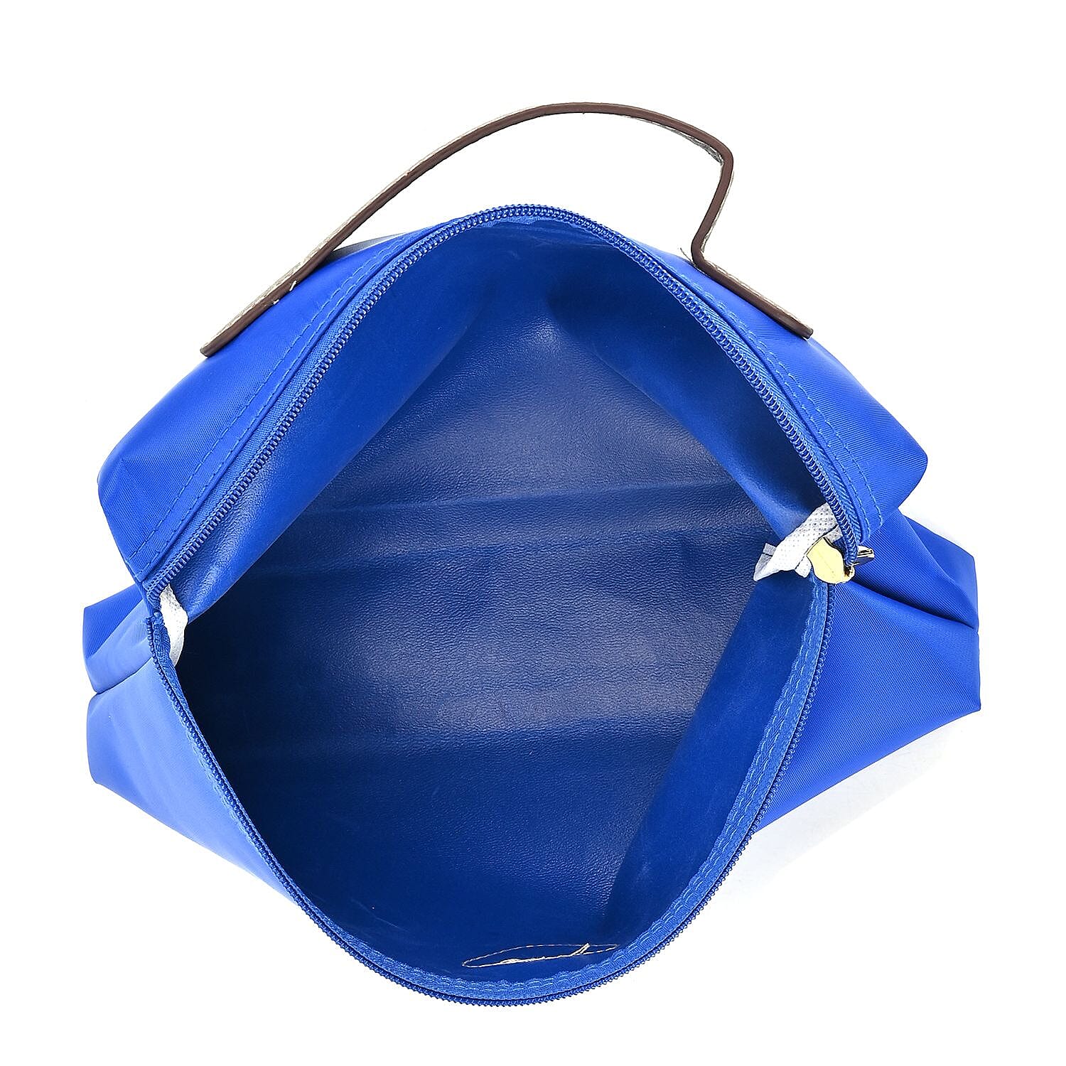 Set of 4 - Tote & Cosmetic Bag with Exterior Zipped Pocket & Handle Drop - Blue