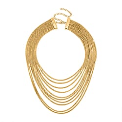 Multi Strand Necklace (Size - 18.5-5.5) in Yellow Gold Tone