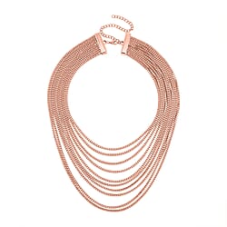 Multi Strand Necklace (Size - 18.5-5.5) in Yellow Gold Tone