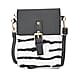 Stylish Zebra Stripe Pattern Leatherette Crossbody Bag - Yellow - Black
