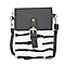Stylish Zebra Stripe Pattern Leatherette Crossbody Bag - Yellow & Black