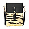 Stylish Zebra Stripe Pattern Leatherette Crossbody Bag - Blue & Black
