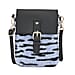 Stylish Zebra Stripe Pattern Leatherette Crossbody Bag - Yellow - Black