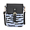 Stylish Zebra Stripe Pattern Leatherette Crossbody Bag - Green & Black