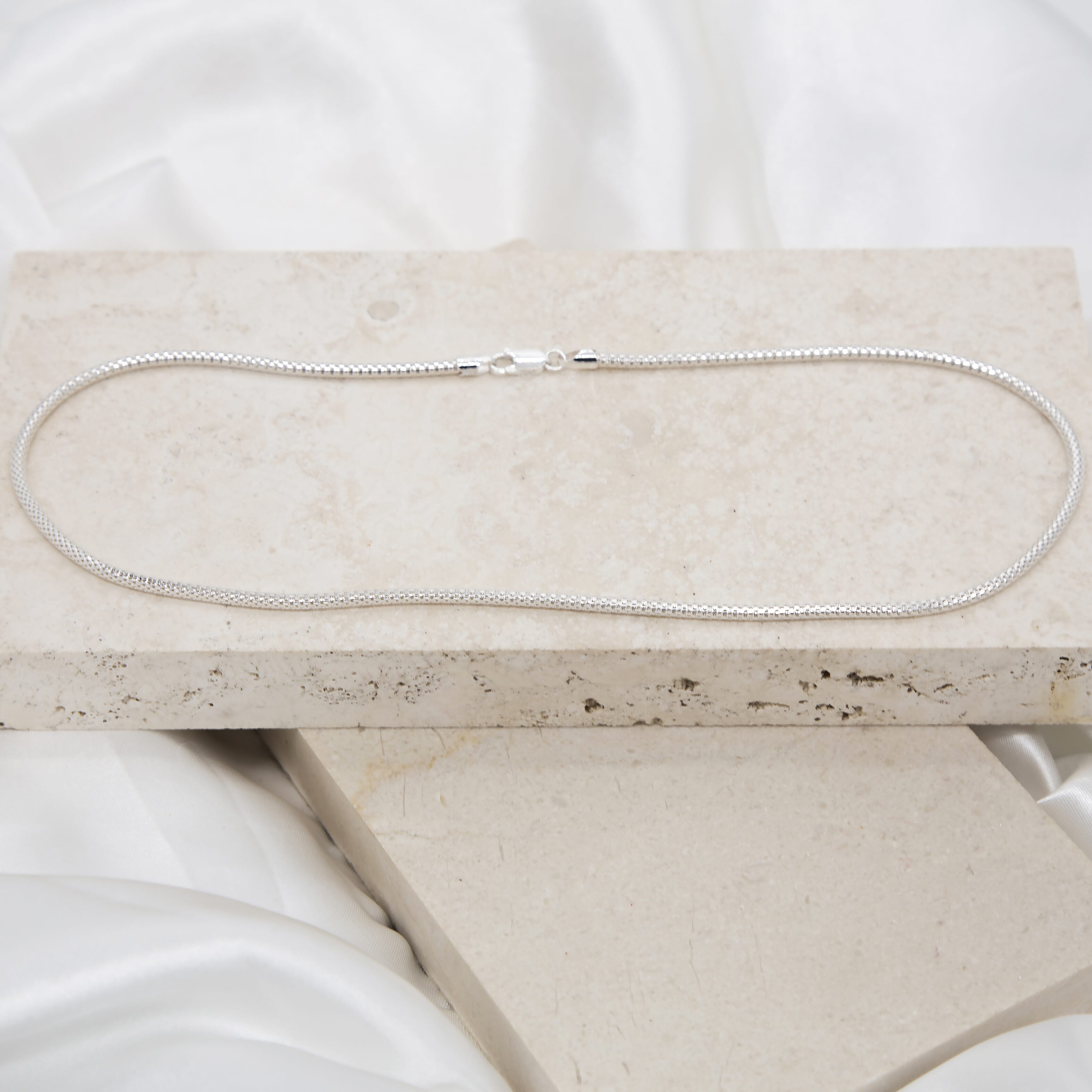 Sterling Silver Chain (Size - 22),  Silver Wt. 9.3 Gms