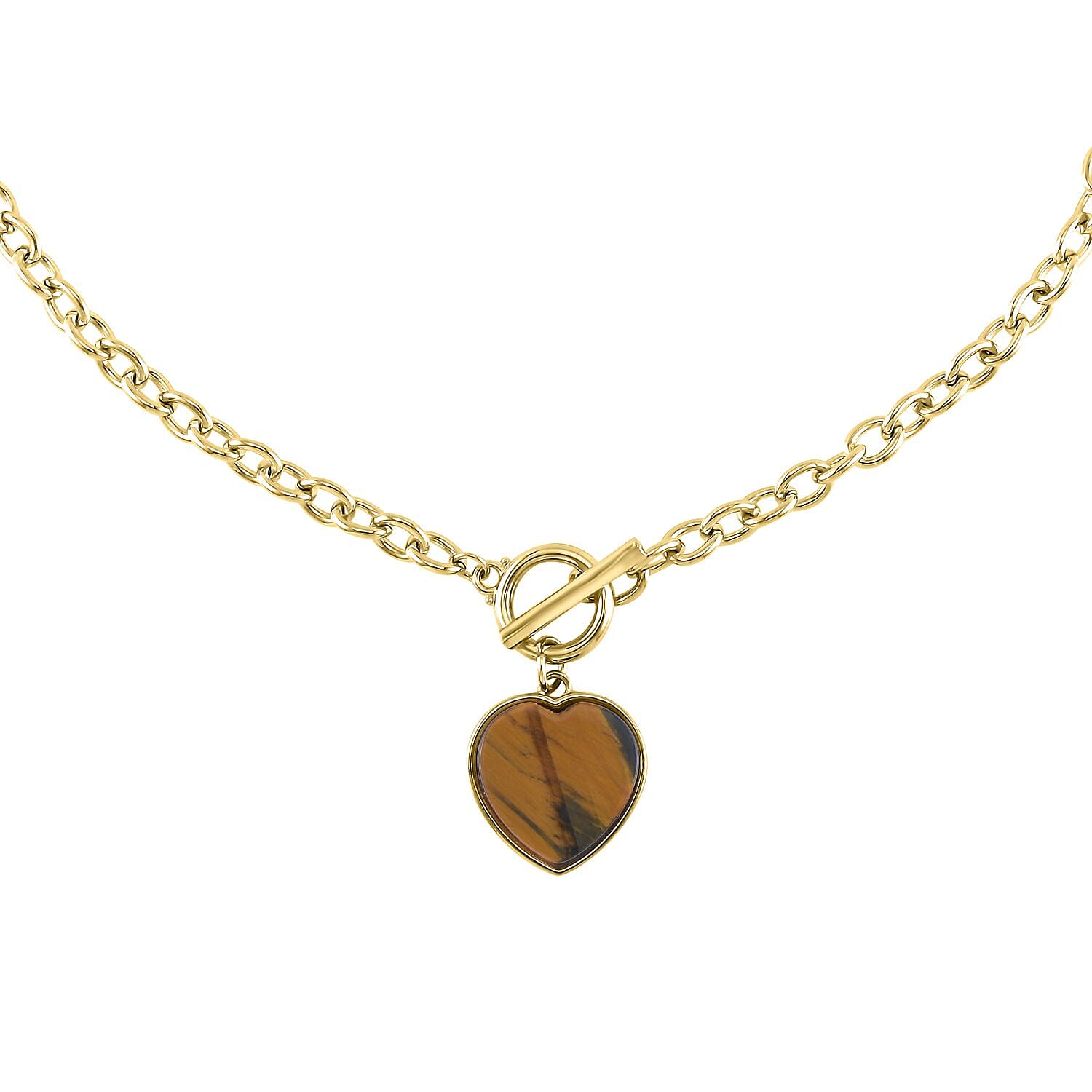 Heart toggle store necklace gold