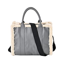 Leopard Print Crossbody Bag with Exterior Zipped Pocket - Shoulder Strap - Beige