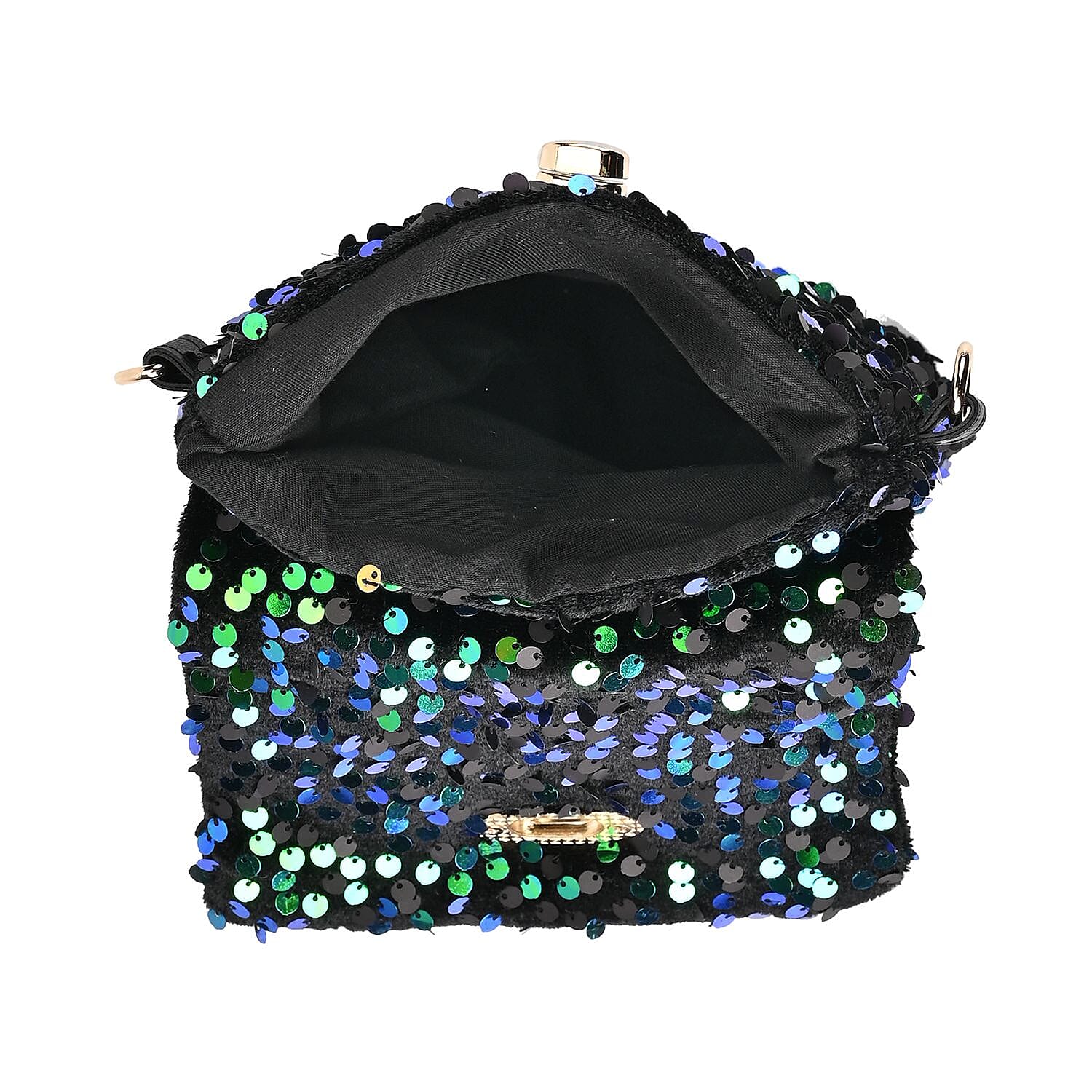 Set of 3 Sequin Bag (Includes Shoulder Bag, Crossbody Bag - Clutch Bag) - Green