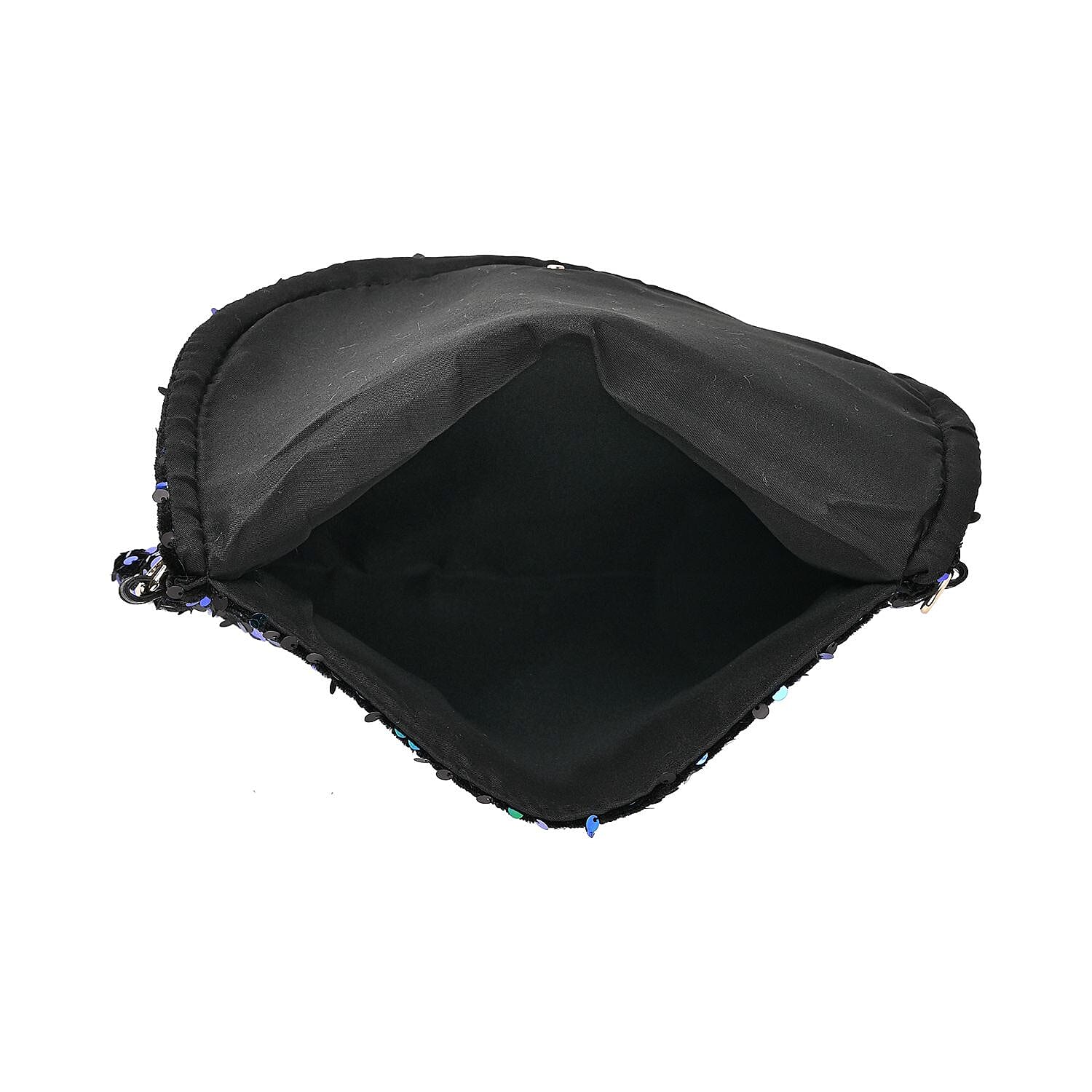 Set of 3 Sequin Bag (Includes Shoulder Bag, Crossbody Bag - Clutch Bag) - Green