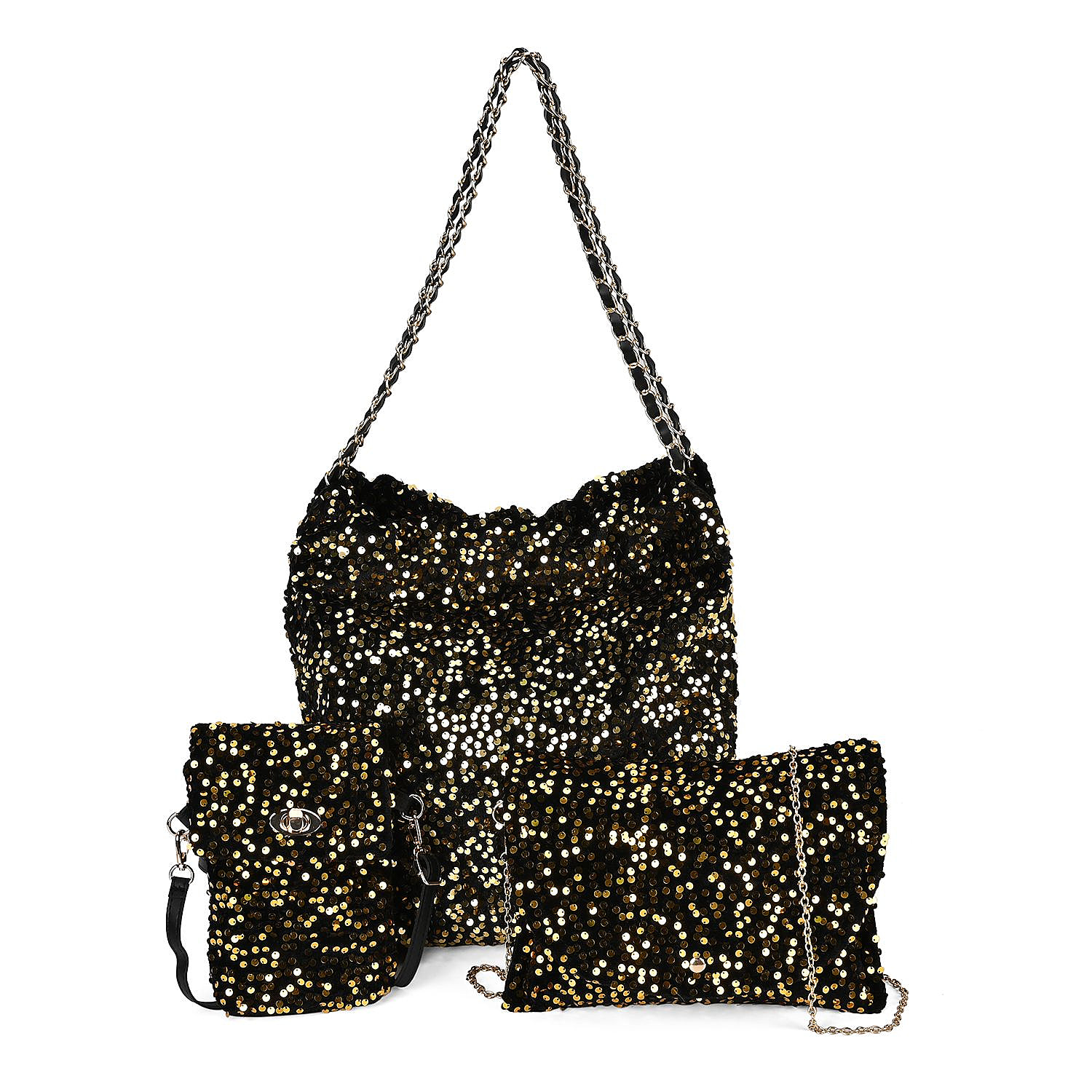 Gold Sequin Purse | Sequin purse, Gold sequin, Clothes design