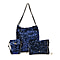 Set of 3 Sequin Bag (Includes Shoulder Bag, Crossbody Bag & Clutch Bag) - Navy