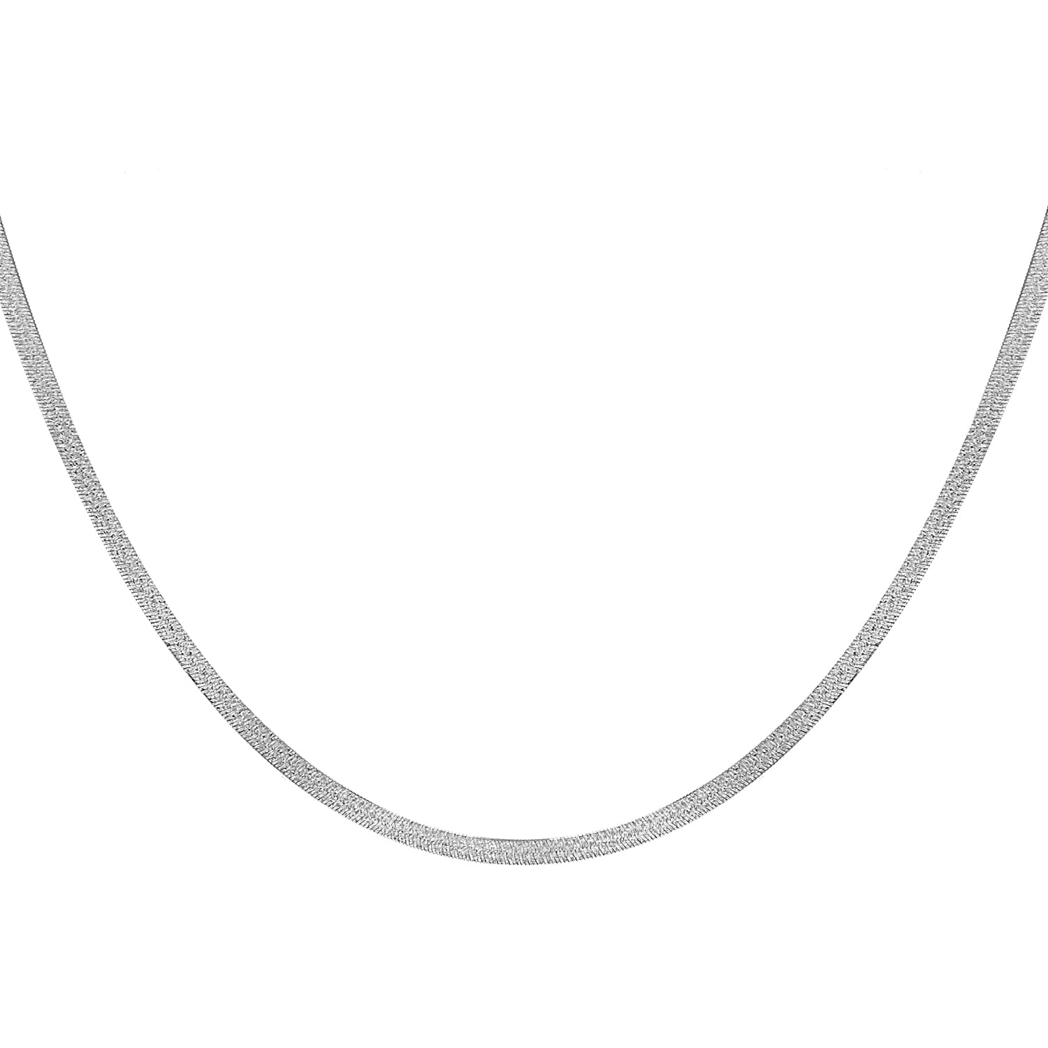 Rhodium Overlay Sterling Silver Chain (Size - 18),  Silver Wt. 6.7 Gms