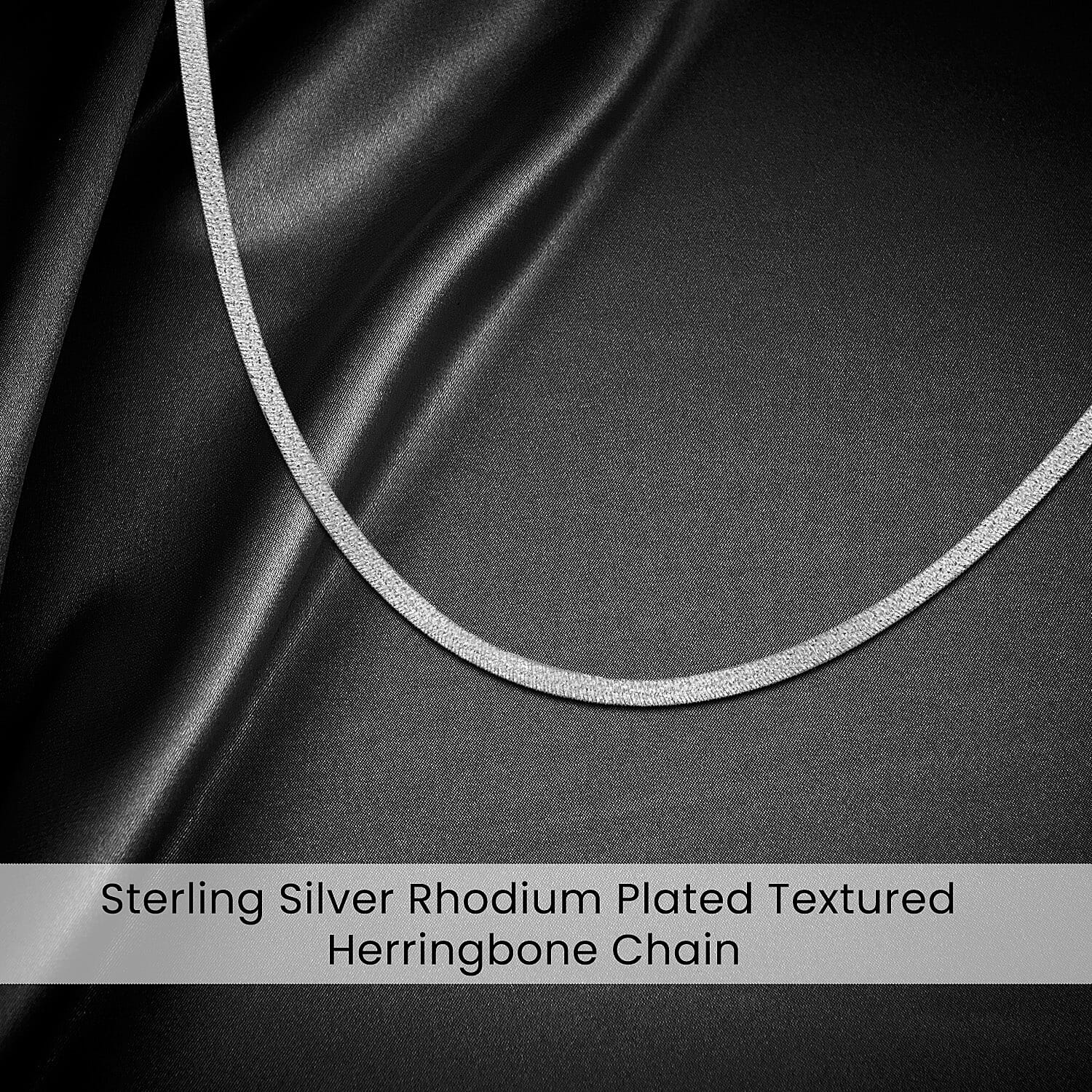 Rhodium Overlay Sterling Silver Chain (Size - 18),  Silver Wt. 6.7 Gms