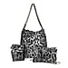 Set of 3 Leopard Print Sequin Bag (Includes Shoulder Bag, Crossbody Bag - Clutch Bag) - Grey