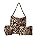 Set of 3 Leopard Print Sequin Bag (Includes Shoulder Bag, Crossbody Bag - Clutch Bag) - Grey
