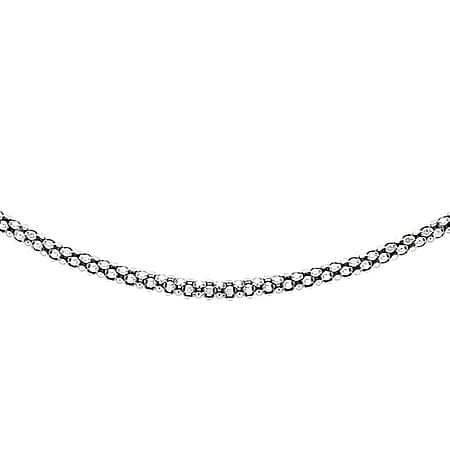 Sterling Silver Popcorn Chain 16 Inch
