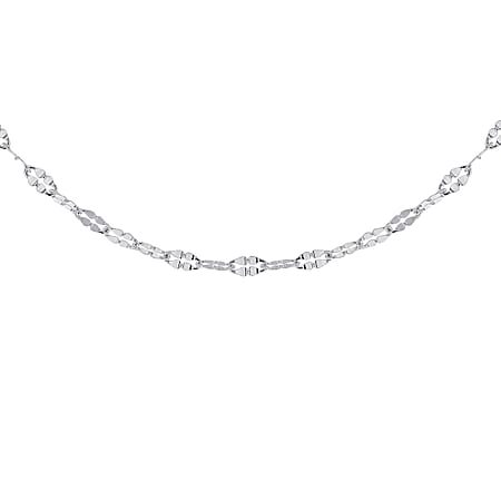 Sterling Silver Diamond Cut Forzatina Chain 16 Inch