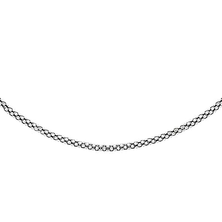 Sterling Silver Popcorn Chain 18 Inch