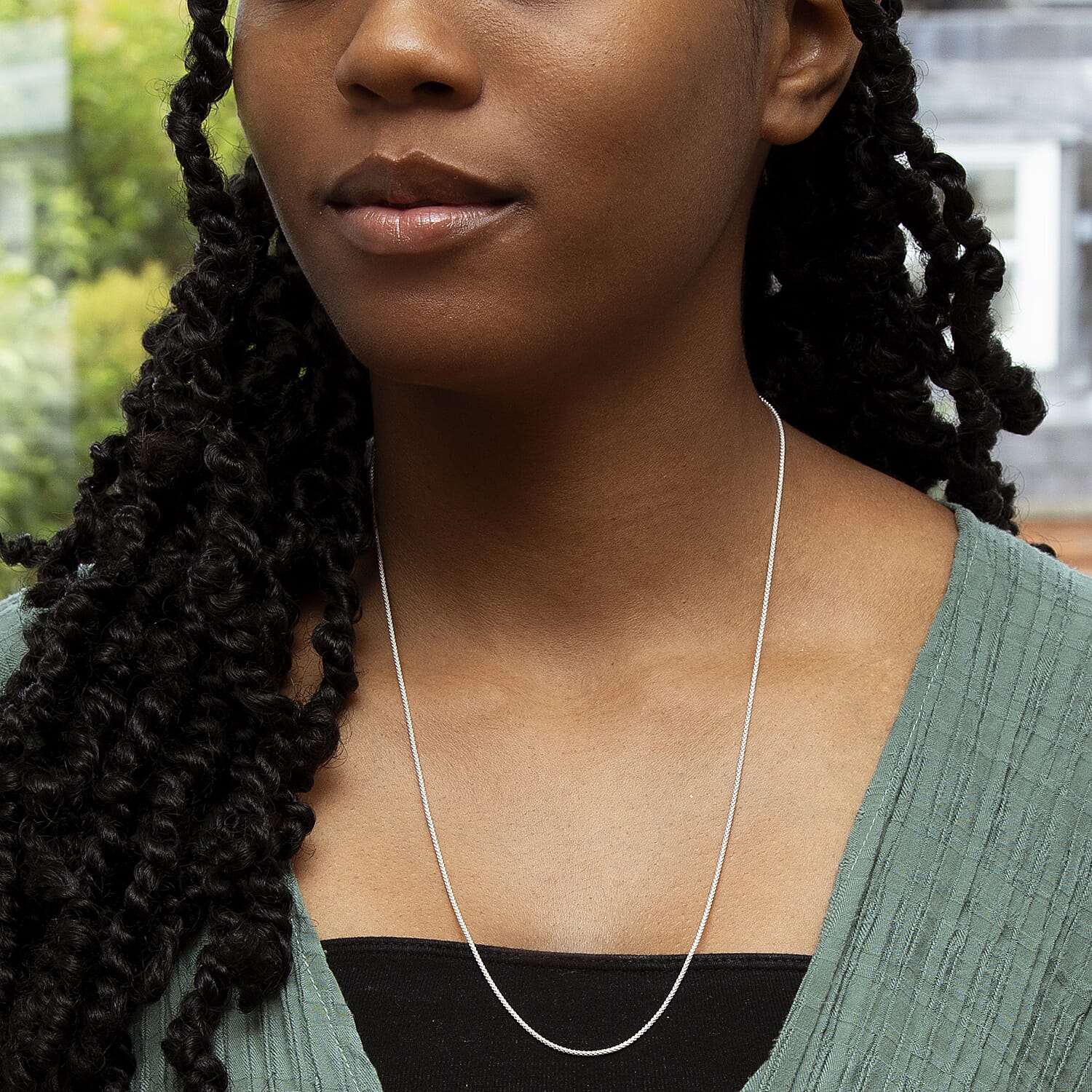 Sterling Silver Chain (Size - 24)