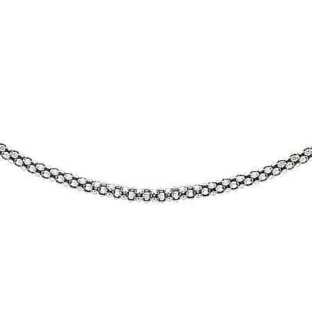 Sterling Silver Popcorn Chain 16 Inch