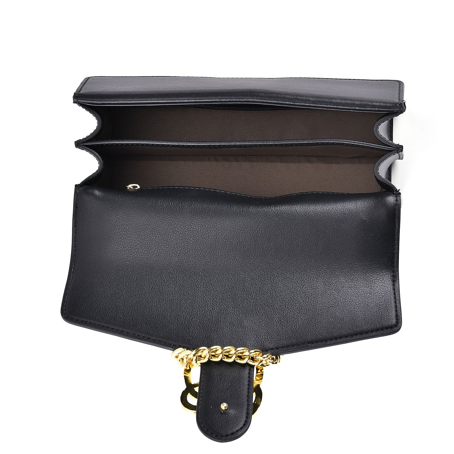  Genuine Leather Pleated Crossbody Bag