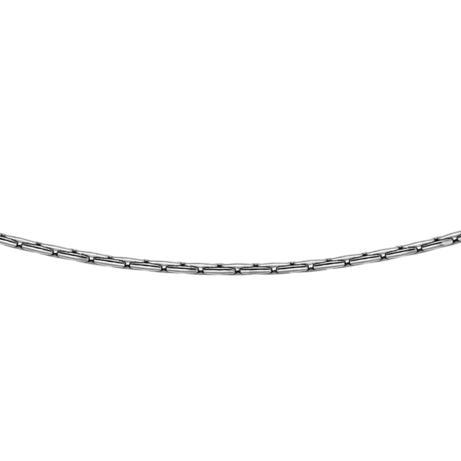 Rhodium Overlay Sterling Silver Chain (Size - 16)