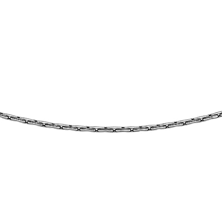 Sterling Silver Rhodium Plated Cobra Chain 16 Inch
