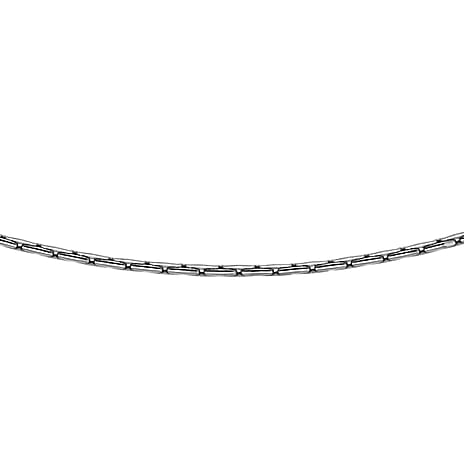 Rhodium Overlay Sterling Silver Chain (Size - 16)