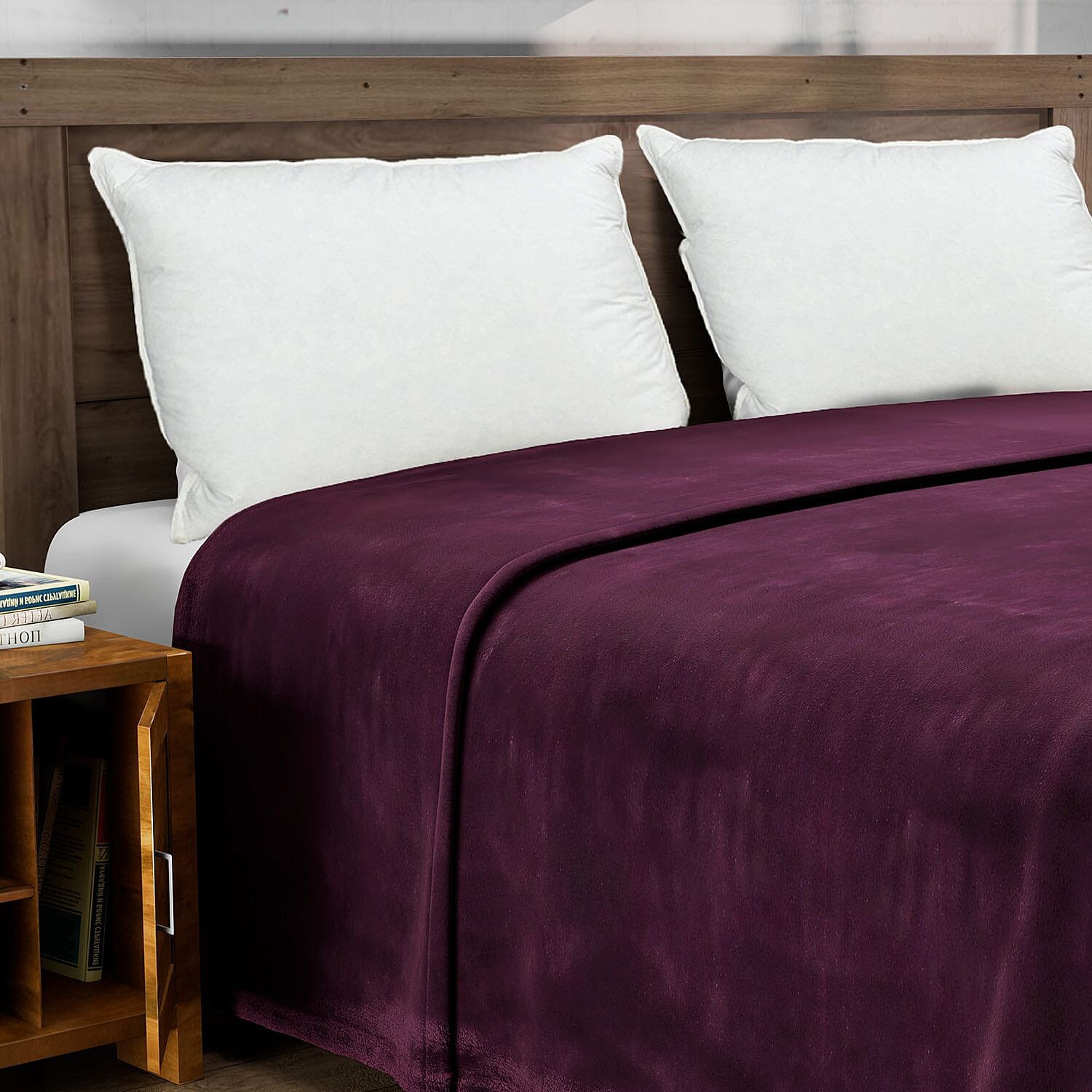 Big Size Flannel Solid Blanket - Purple