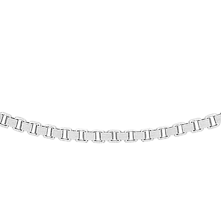 Sterling Silver 0.9mm Box Adjustable Slider Chain 20 Inch