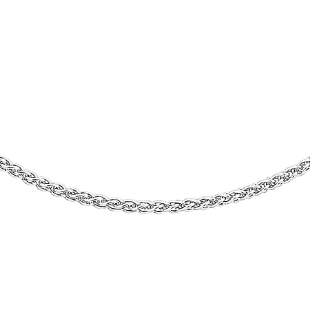 Sterling Silver Adjustable Spiga Slider Chain 20 Inch