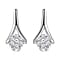 9K Yellow Gold Diamond Cluster Drop Earrings 0.11 Ct