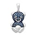  No Brand Black Diamond , White Diamond Pendant in Platinum Overlay Sterling Silver 0.25 ct 0.247 Ct.