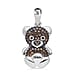  No Brand Black Diamond , White Diamond Pendant in Platinum Overlay Sterling Silver 0.25 ct 0.247 Ct.