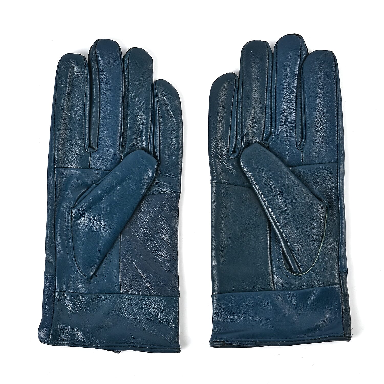 Luxurious 100% Sheep Leather 5-Finger Gloves- Brown